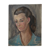 Painting portrait in oil