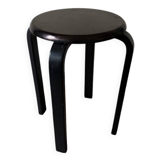 Black wooden stool