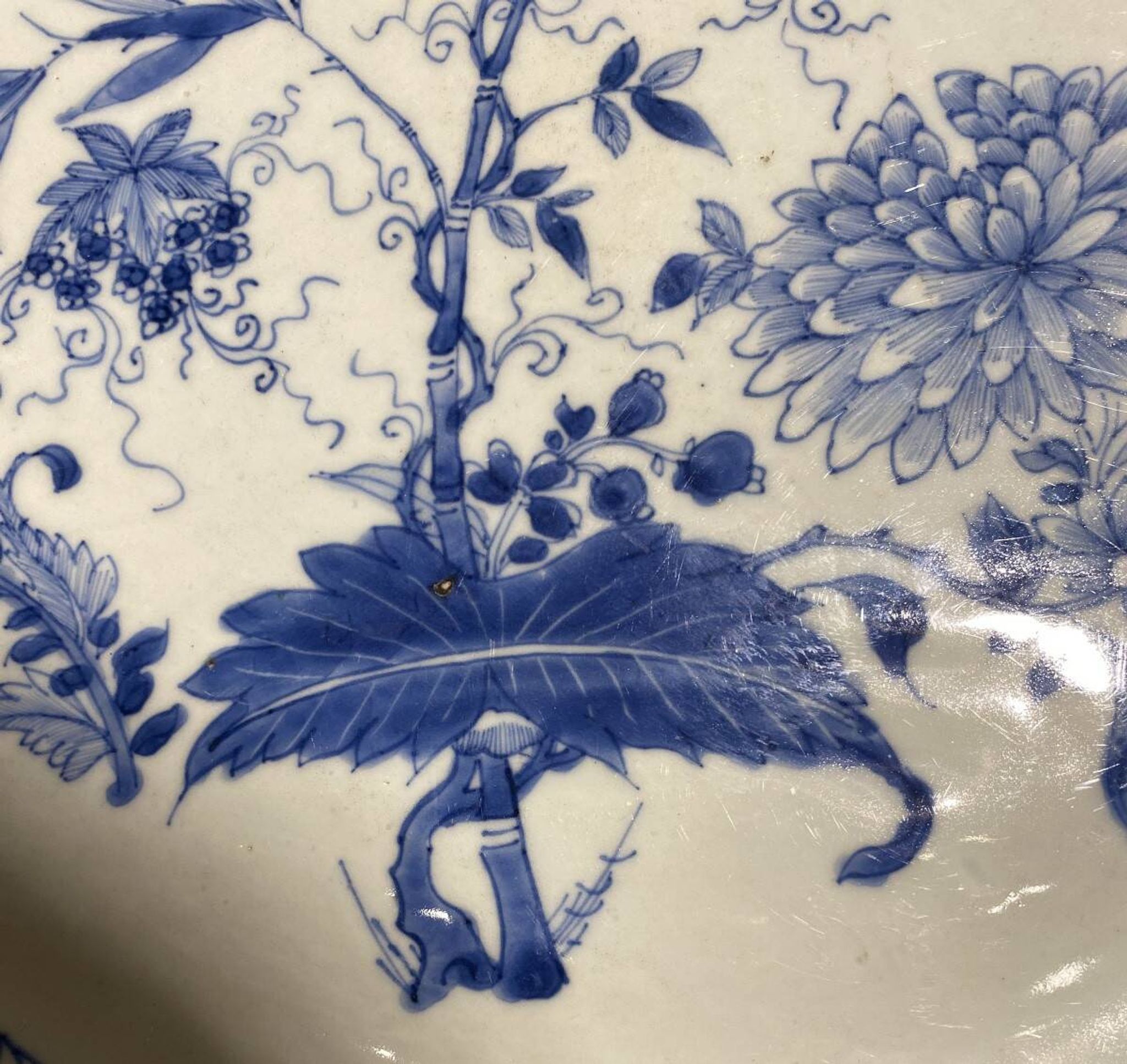 Grand plat en porcelaine Compagnie des Indes XVIIIème