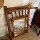 Wooden coat rack with mirror