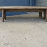 Pair of rustic farm table bench