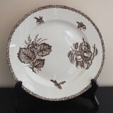 Round dish n°1 Choisy le Roi in Iron Earth decoration fruits and insects