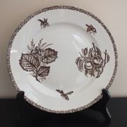Round dish n°1 Choisy le Roi in Iron Earth decoration fruits and insects