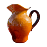Carafe en gres ocre et maron