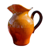 Carafe en gres ocre et maron
