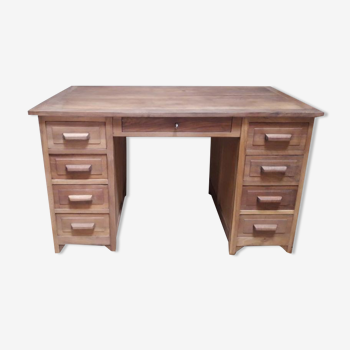 Minister's desk in walnut with drawers