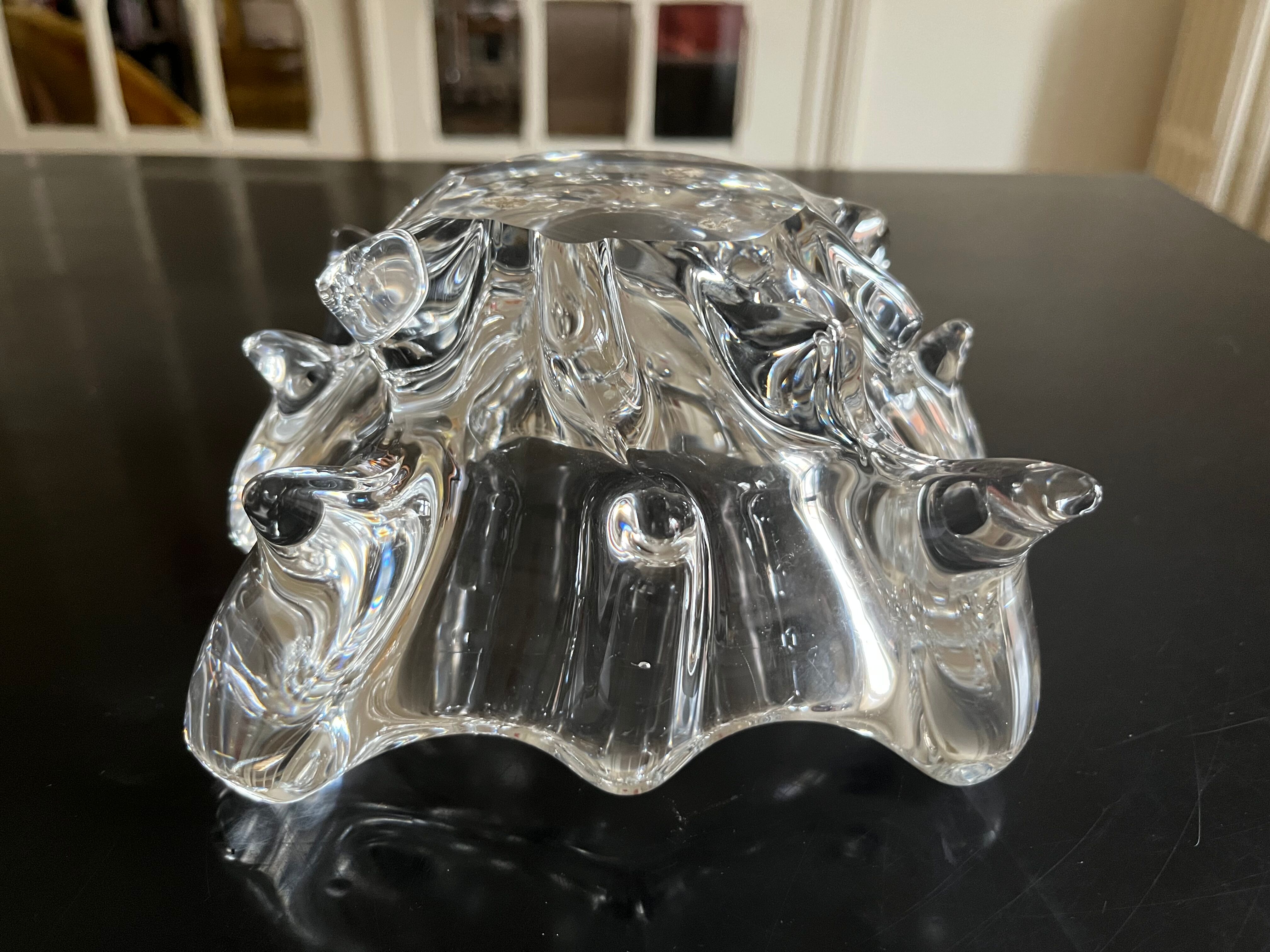 70s crystal ashtray