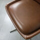 Mid-century Brown Leatherette Swivel Chair from Stol