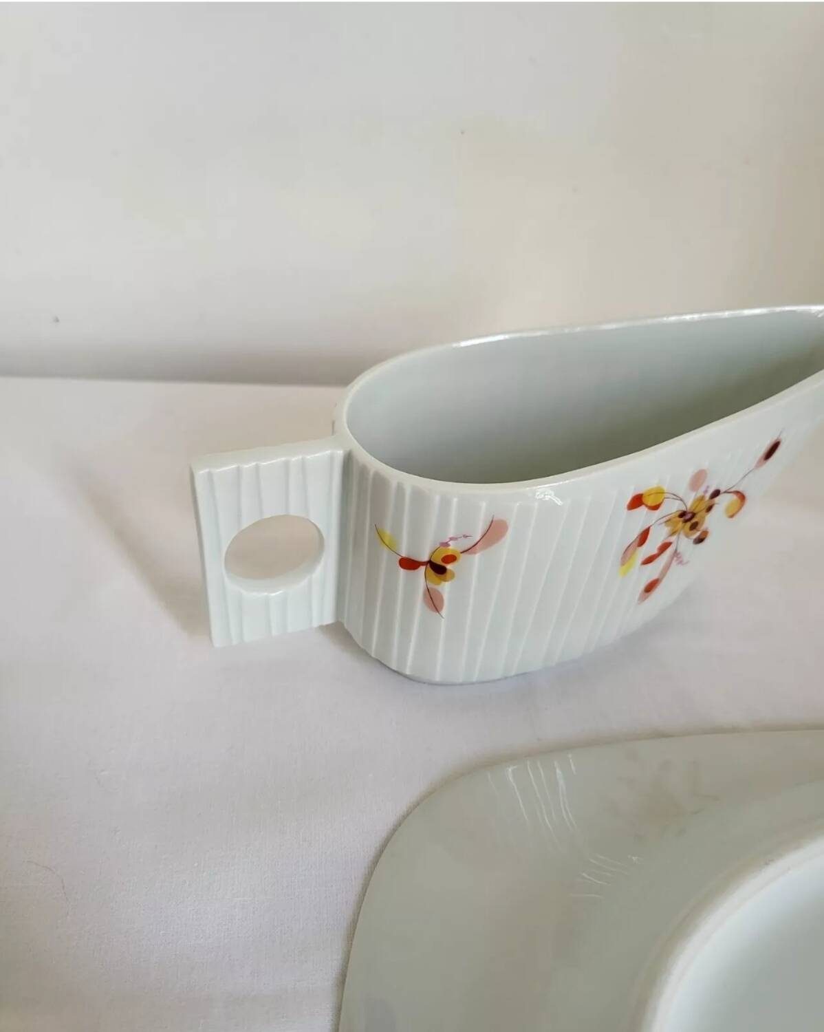 Haviland Limoges Gravy Boat and Porcelain Tray, Vintage
