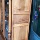 Display cabinet with 2 doors in walnut with bevelled glass from the 19th century.