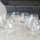 Lot 6 Verres Cognac/Cristal Arques. Model Fleury engraved with Wheat Ears.