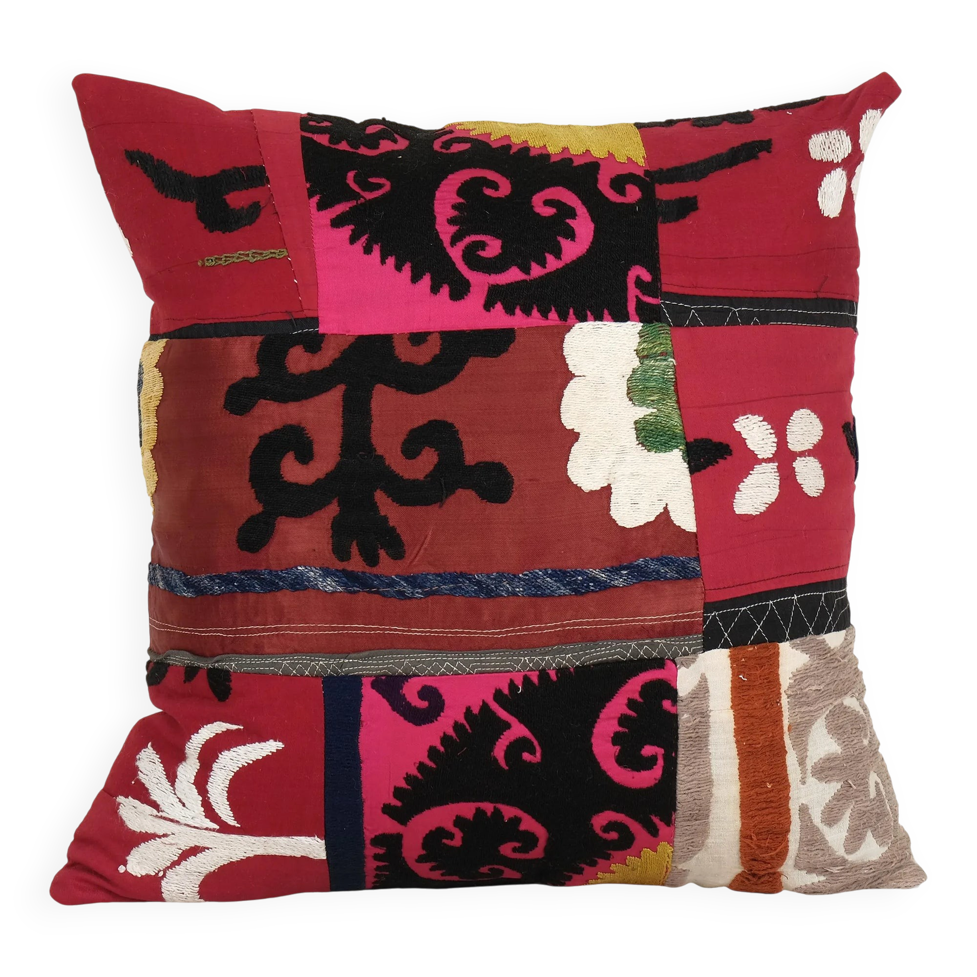 Vintage embroidered cushion cover 43x46 cm