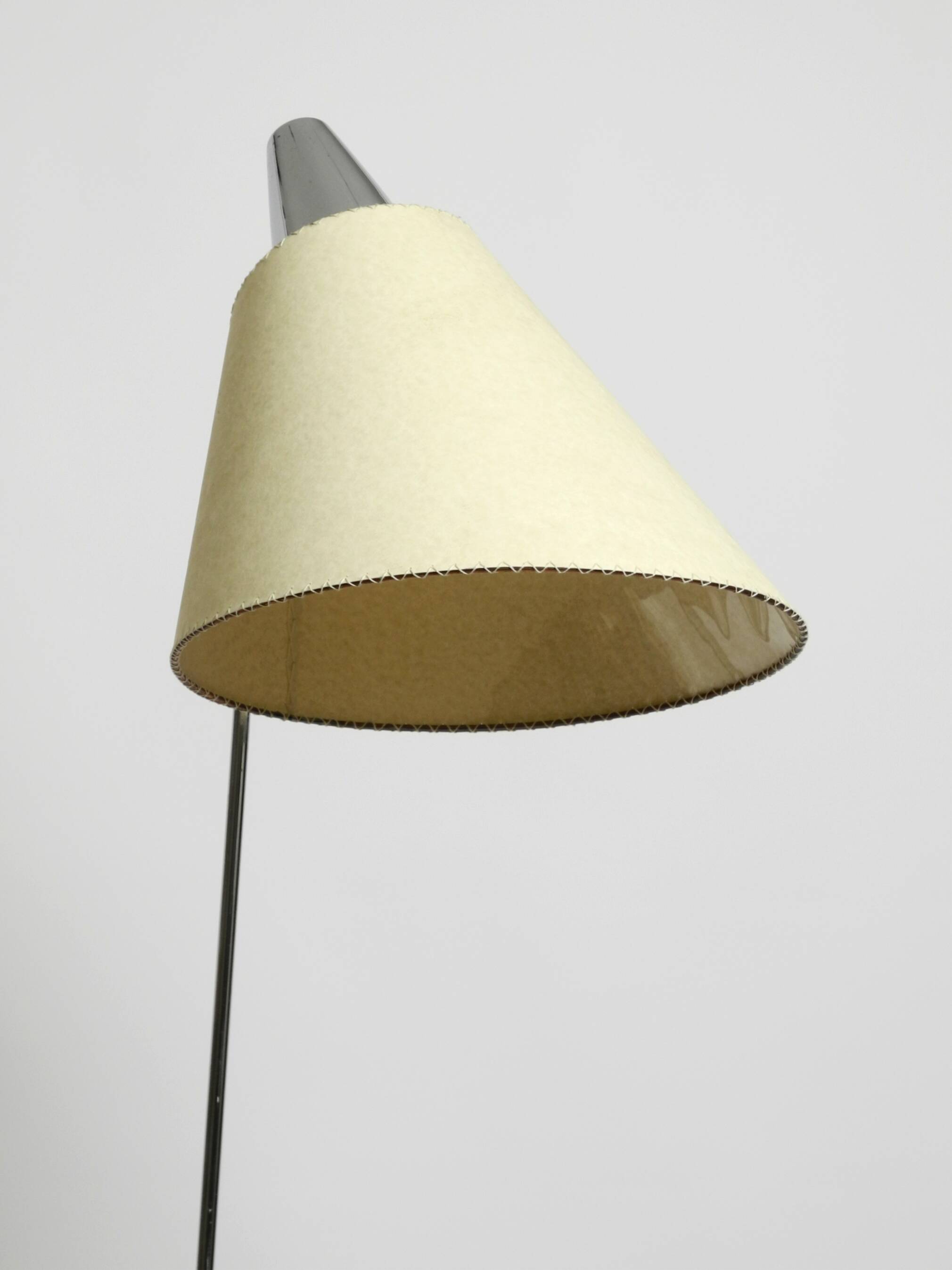 Original 1960s metal chrome floor lamp by Josef Hurka for Napako Czech