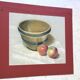Tableau Pastel jarre et pommes