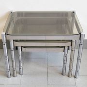 Suite de 3 tables gigognes vintage 1970