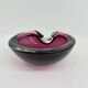 Set of 3 Murano Sommerso pink glass bowls, 1970s