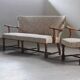 Vintage Danish Art Deco Pair of Armchairs in Solid Oak - 1940s