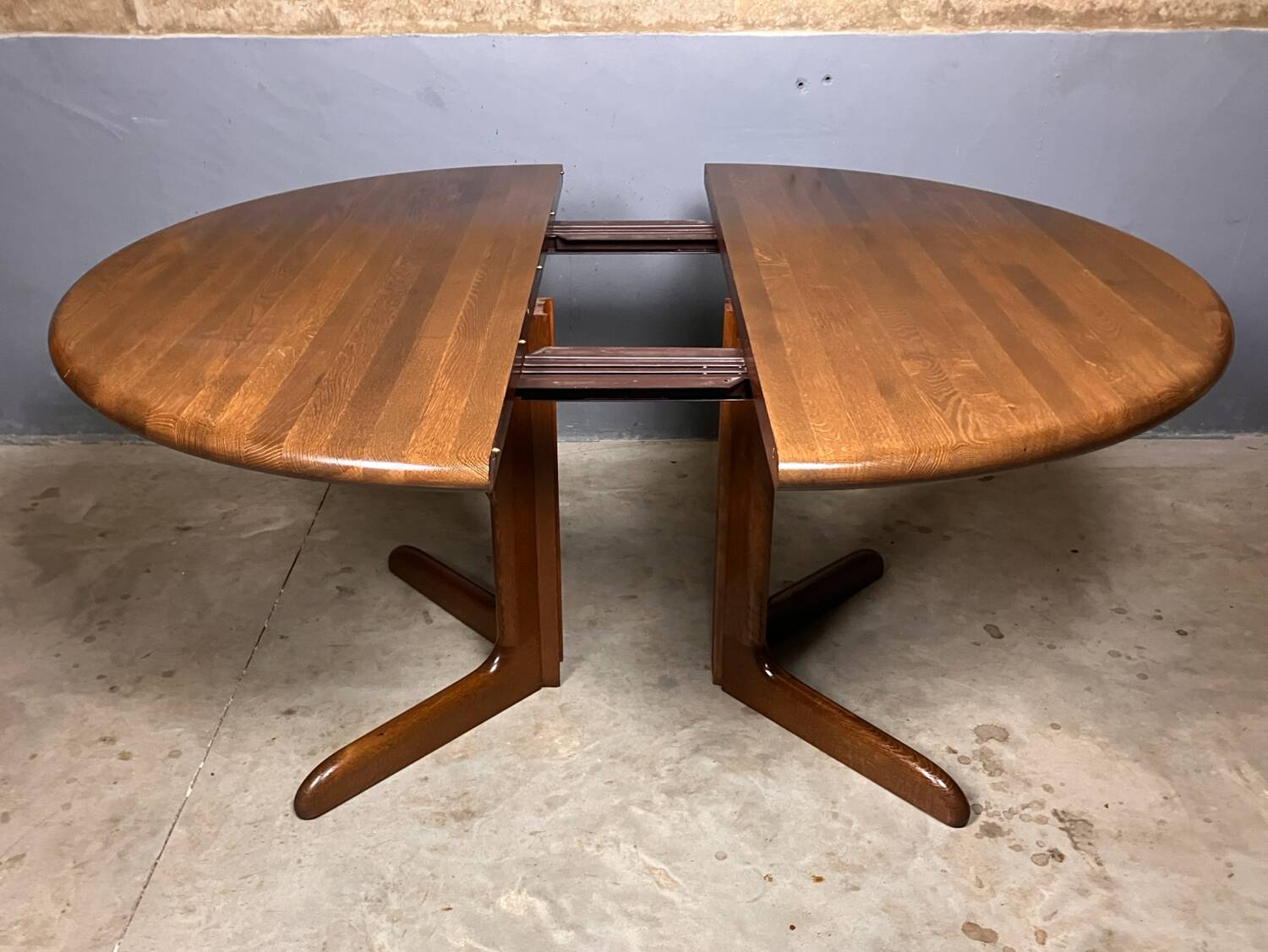 Danish design round dining table mid century