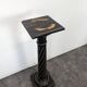 Napoleon III side table in blackened wood with a twisted column.