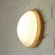 Set of 3 vintage sconces wood glass minimalist wall lamps flush mount light