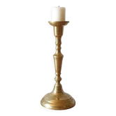 Large gilded brass candle holder