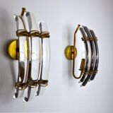 Pair of Venini wall lamps, Italy, 1970