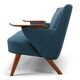 Danish reupholstered blue sofa by Johannes Andersen for CFC Silkeborg, 1960s