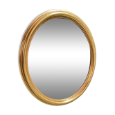 Miroir ovale vintage doré à la feuille