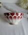 Old bowl in earthenware DIGOIN SARREGUEMINES with faceted burgundy.