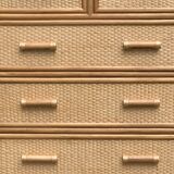 Vintage rattan and woven wicker chest of drawers 1970