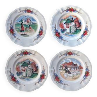 4 Obernai Sarreguemines Plates