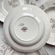 7 vintage porcelain soup plates Digoin Sarreguemines model Raphael with golden flower motif