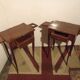 Pair of small boat cabin bedside tables / Small smoker's furniture.