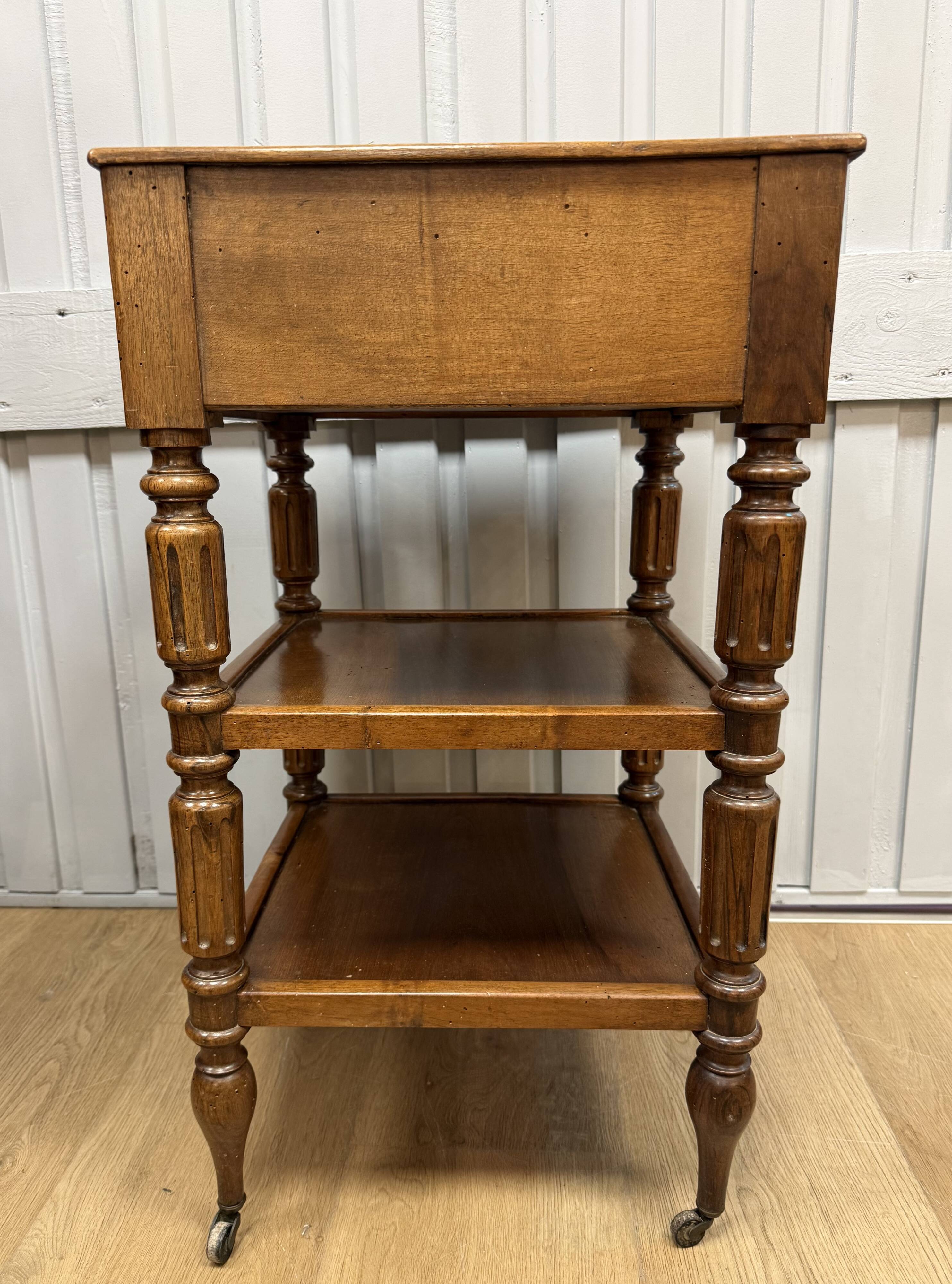 small walnut side table