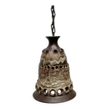 Brutalist ceramic pendant from the mid-century modern period by Judi Kunst.