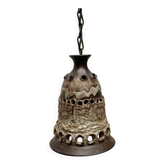 Brutalist ceramic pendant from the mid-century modern period by Judi Kunst.