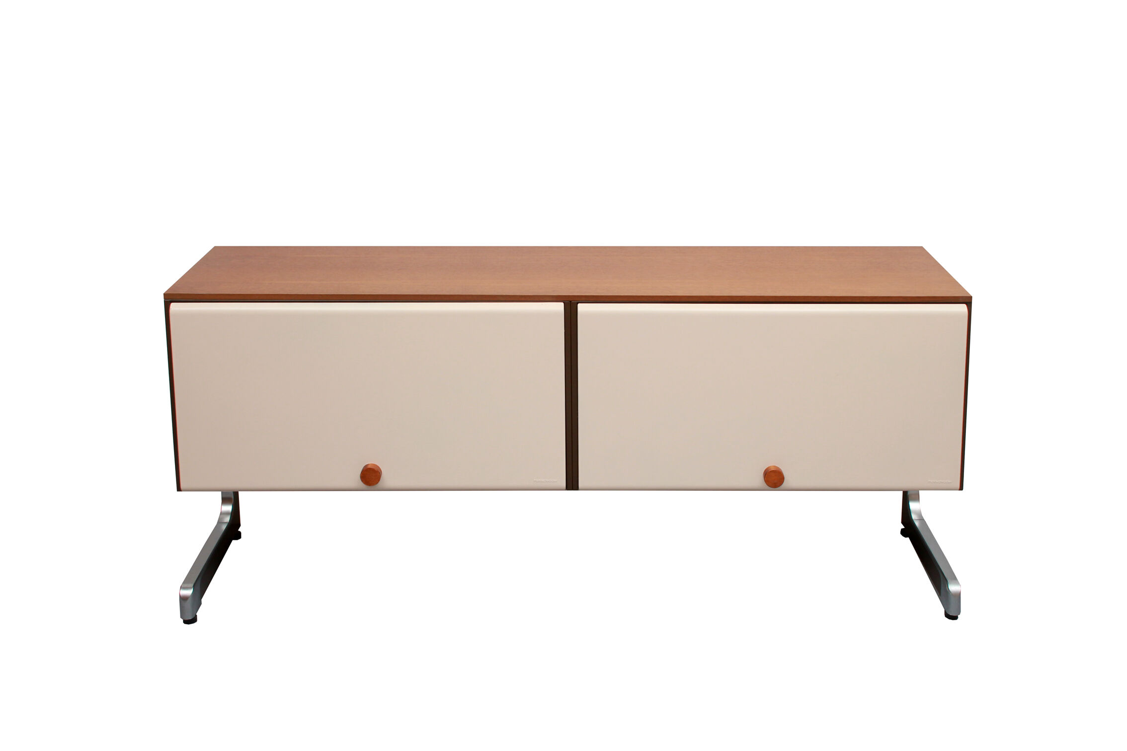 1970s sideboard room-devider in metal and teak
