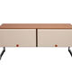 1970s sideboard room-devider in metal and teak