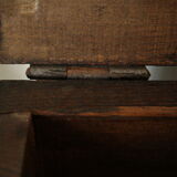 Carved wooden chest bas-reliefs artisanal XXth