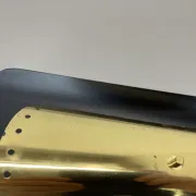 Rare Minimalist Theatre Wall Light in Brass, Italy 1950s