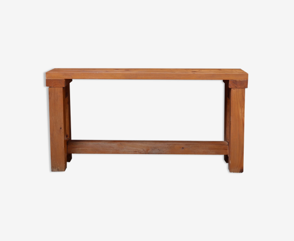 Banc moderniste en bois, années 50