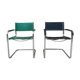 Pair of armchairs, tubular structures and imitation leather