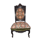 Blackened wooden chair