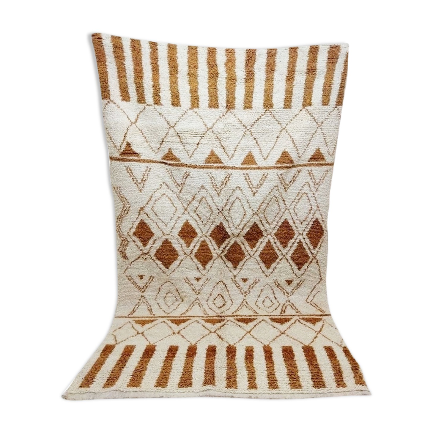 Berber tribal brown carpet 255 x 155 cm