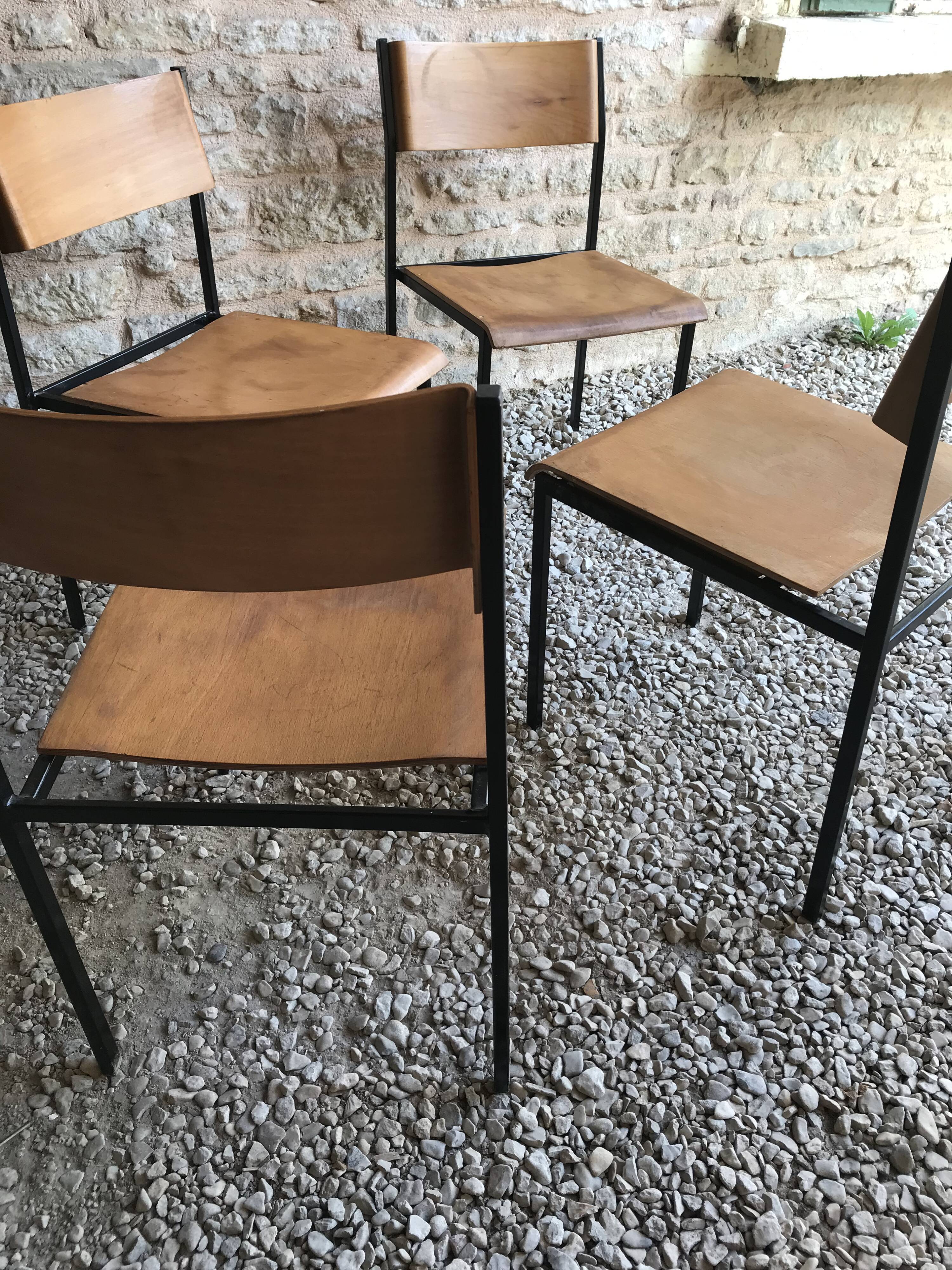 Set of 4 vintage chairs Hiller 1980's