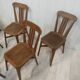 Set of 6 antique bistro chairs