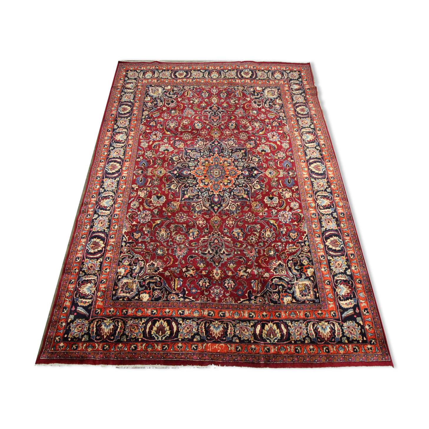 Tapis persan vintage tissé à la main Traditionnel Khorasan Area Rug- 242x343cm