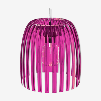 Semi-transparent pink suspension lamp