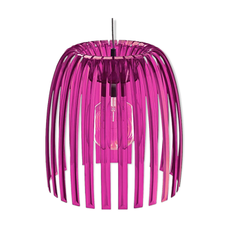 Semi-transparent pink suspension lamp