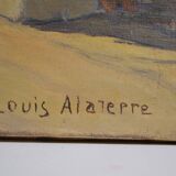 Louis Georges ALATERRE (19th-20th century) "La halle de Martel (Lot)" Oil on canvas signed